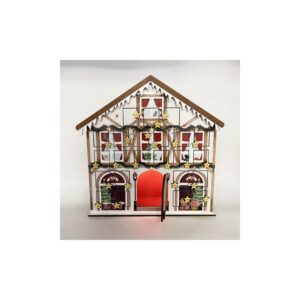 Advent calendar Christmas house Музыкальная шкатулка Рождественский дом , дерево, 24 ящика для мале